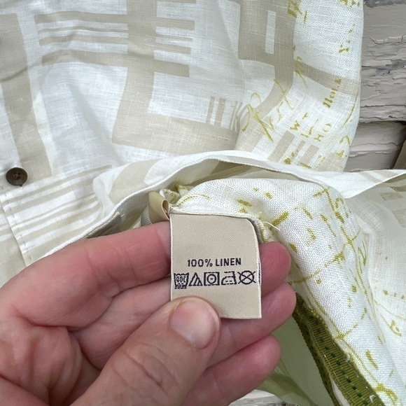 Tommy Bahama Island Estate Linen Beachy Vacation Geometric Buttondown Shirt L - Picture 8 of 12